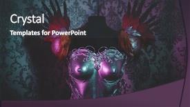  Presentation with armor - Cool new theme with woman armor strong handmade metal backdrop and a tawny brown colored foreground