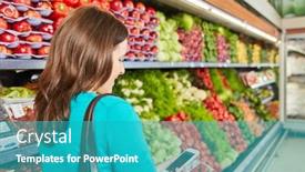  Presentation with barcode - Amazing presentation having woman-as-a-consumer-uses backdrop and a teal colored foreground