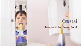  Presentation with diagnosis - Slide deck featuring woman-as-a-patient background and a lemonade colored foreground