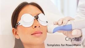  Presentation with laser - Cool new slides with woman-as-a-patient backdrop and a lemonade colored foreground