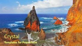  Presentation with atlantic - Cool new presentation with woman-ashore-in-a-white backdrop and a tawny brown colored foreground