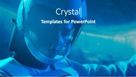  Presentation with orbital - Slide set enhanced with woman-astronaut-in-a-space background and a ocean colored foreground