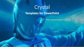  Presentation with orbital - PPT theme with woman-astronaut-in-a-space background and a ocean colored foreground