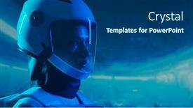  Presentation with orbital - Presentation having woman-astronaut-in-a-space background and a ocean colored foreground