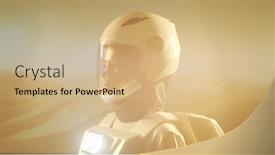  Presentation with planet mars - PPT layouts with woman-astronaut-in-a-spacesuit background and a coral colored foreground