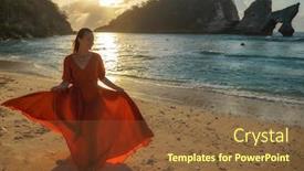  Presentation with bali - Amazing presentation having woman-at-atuh-beach backdrop and a tawny brown colored foreground