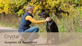 Presentation with being a single woman - Cool new PPT layouts with woman-at-beige-polo-neck backdrop and a coral colored foreground