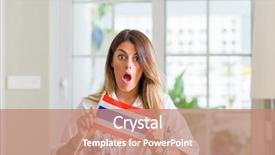  Presentation with indian flag for quiz show - Beautiful slide deck featuring woman at home holding flag backdrop and a  colored foreground