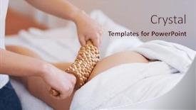  Presentation with massage therapy - Slide deck having woman-at-massage-therapy background and a coral colored foreground