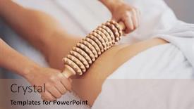  Presentation with massage therapy - PPT theme enhanced with woman-at-massage-therapy background and a coral colored foreground