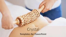  Presentation with massage therapy - Slides consisting of woman-at-massage-therapy background and a coral colored foreground