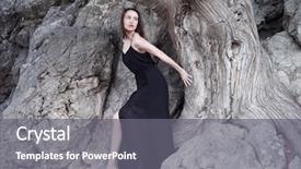  Presentation with luxury fashion outdoors - Audience pleasing slides consisting of woman at the mighty ancient backdrop and a gray colored foreground