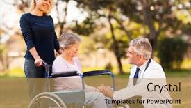  Presentation with doctor - Amazing presentation having woman at the retirement home backdrop and a  colored foreground