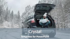  Presentation with elementary school career day and technology and black female - Slide set consisting of woman at winter time yoyng background and a gray colored foreground