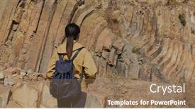  Presentation with hong kong - Cool new slides with woman-backpacker-visit-hong-kong backdrop and a coral colored foreground