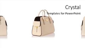  Presentation with bag - PPT theme enhanced with woman bag isolated background and a white colored foreground
