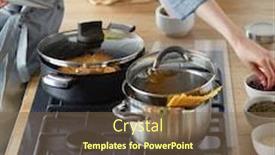  Presentation with recipe - Presentation having woman-baking-at-home-following background and a tawny brown colored foreground