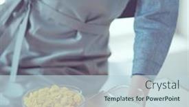  Presentation with baking - Theme enhanced with woman-baking-at-home-following background and a lemonade colored foreground