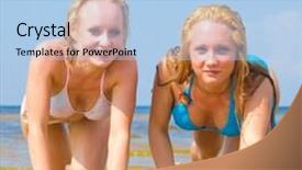  Presentation with choose joy - Beautiful presentation featuring woman bare bosom closeup - enjoying our joy backdrop and a  colored foreground