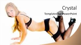  Presentation with sustainable fashion - Presentation having woman bare bosom closeup - temptation fashion pinup background and a  colored foreground