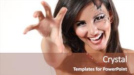  Presentation with vampire - Cool new PPT layouts with woman beautiful halloween evil vampire over white background backdrop and a red colored foreground