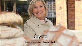  Presentation with daily bread - Colorful presentation theme enhanced with woman behind loaves of bread backdrop and a  colored foreground