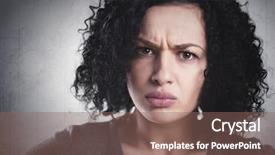  Presentation with being a single woman - Colorful slide set enhanced with woman being angry and mad backdrop and a violet colored foreground