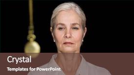  Presentation with black woman - PPT theme with woman being hypnotized with pendulum background and a tawny brown colored foreground