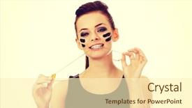  Presentation with military - Beautiful presentation featuring woman bites a military dog backdrop and a cream colored foreground