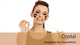  Presentation with air force military - Colorful PPT layouts enhanced with woman bites a military dog backdrop and a yellow colored foreground