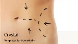  Presentation with cosmetic surgery - Slides enhanced with woman body marked background and a coral colored foreground