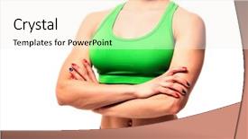  Presentation with close up shot - Beautiful PPT theme featuring woman bosom closeup - close up shot of young backdrop and a  colored foreground