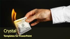  Presentation with black woman - Beautiful presentation featuring woman burning dollars on black backdrop and a  colored foreground