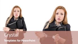  Presentation with demographic millennials business concept - Audience pleasing theme consisting of woman-businesswoman-in-business-concept backdrop and a coral colored foreground