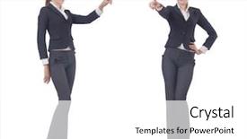  Presentation with white - Amazing theme having woman businesswoman isolated on white backdrop and a white colored foreground