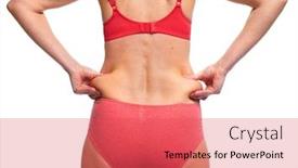  Presentation with weight loss - Cool new PPT layouts with woman butt diet and weight loss concept backdrop and a red colored foreground