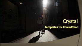  Presentation with sad woman walking - Amazing slides having woman carrying suitcase while walking backdrop and a  colored foreground