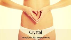  Presentation with stomach - Slide set featuring woman carying much about her stomach background and a lemonade colored foreground