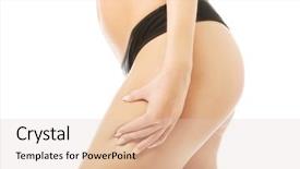  Presentation with fat - PPT theme consisting of woman checking fat on her thigh background and a lemonade colored foreground