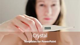  Presentation with body temperature - Slide deck consisting of woman checking her body temperature background and a coral colored foreground