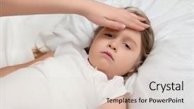  Presentation with checks - Slide deck featuring woman checks temperature to the child background and a lemonade colored foreground