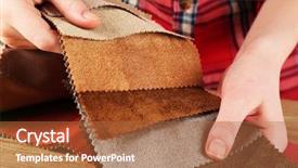  Presentation with tissue - Amazing slide set having woman chooses scraps of colored tissue on table close up backdrop and a red colored foreground