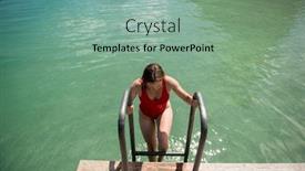  Presentation with climbing stairs - Audience pleasing PPT layouts consisting of woman-climbing-up-by-stairs backdrop and a seafoam green colored foreground