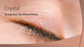  Presentation with eyelashes - Cool new presentation with woman close-up eye eyelashes and skin backdrop and a lemonade colored foreground