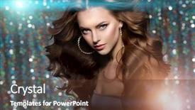  Presentation with party lights - Slide set with woman club lights party background background and a tawny brown colored foreground