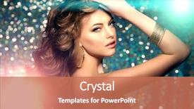  Presentation with party lights - Colorful slide set enhanced with woman club lights party background backdrop and a coral colored foreground