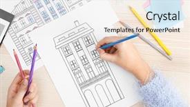  Presentation with anti stress - Amazing slide set having woman coloring anti stress picture backdrop and a  colored foreground