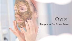  Presentation with beauty cosmetic - Amazing theme having woman-cosmetic-facial-skin-care backdrop and a lemonade colored foreground