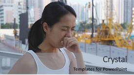  Presentation with construction site construction - Amazing PPT layouts having woman cough at outdoor beside backdrop and a light blue colored foreground