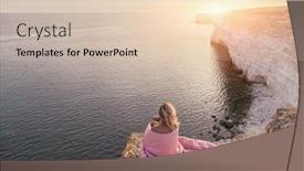  Presentation with relaxing - Theme consisting of woman-covered-in-bed-duvet background and a lemonade colored foreground